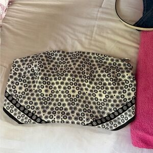 Floral Black and White Bandana Top